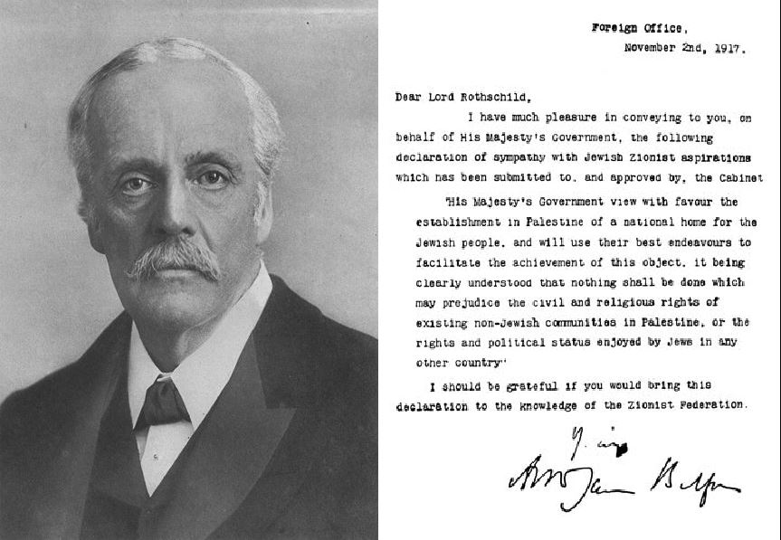 Lord Arthur Balfour und seine bekannte Deklaration